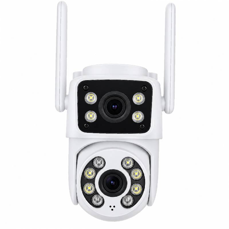 Caméra de Surveillance Wi-Fi JORTAN JT-8660 Double Objectif 6MP - Blanc