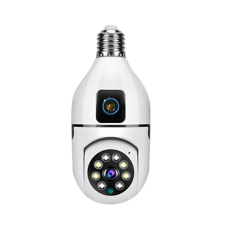 Caméra de Surveillance E27 WiFi 1080P avec Vision 360° - Blanc