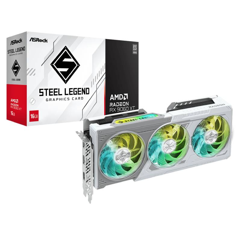 Carte Graphique ASRock AMD Radeon RX 9060 XT Steel Legend 16GB - ASRock