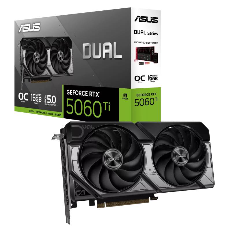 Carte Graphique ASUS Dual GeForce RTX 5060Ti 16GB GDDR7 OC Edition - ASUS