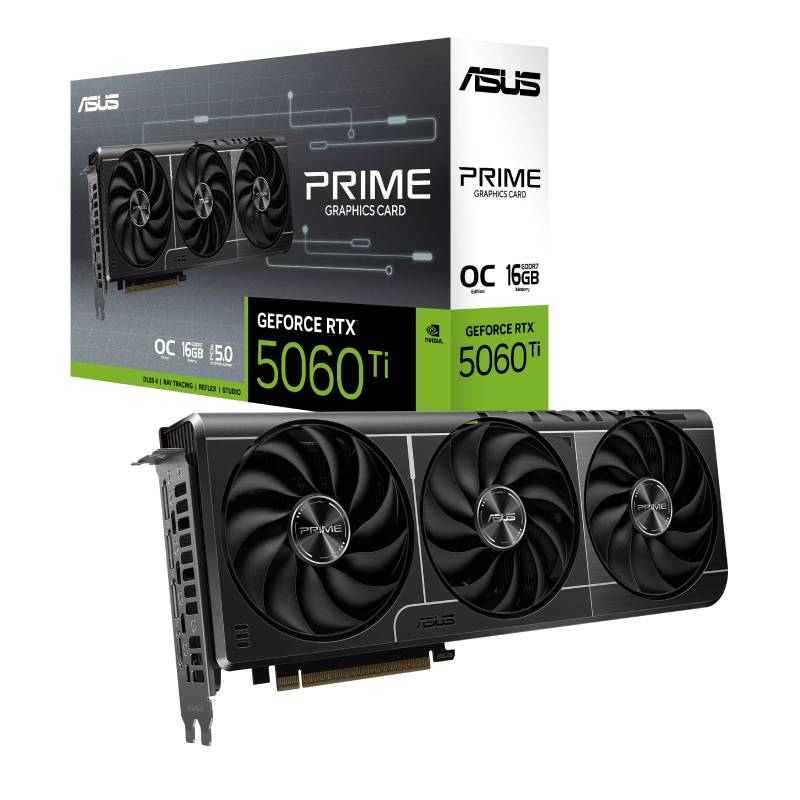Carte Graphique ASUS PRIME GeForce RTX 5060Ti 16GB GDDR7 OC Edition - ASUS
