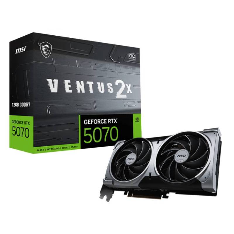 Carte Graphique Gamer MSI GeForce RTX 5070 12G VENTUS 2X OC - MSI