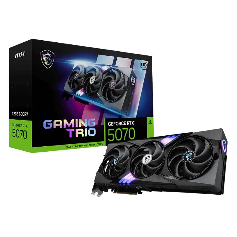 Carte Graphique Gamer MSI GeForce RTX 5070 12GB GAMING TRIO OC