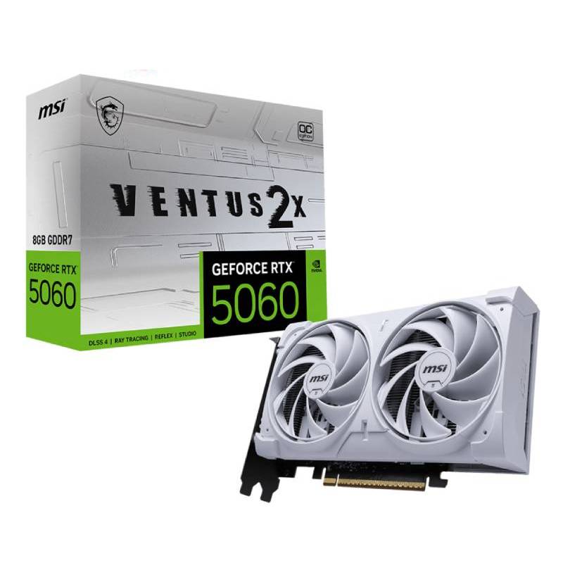 Carte Graphique GeForce RTX 5060 8G Ventus 2X OC Blanc