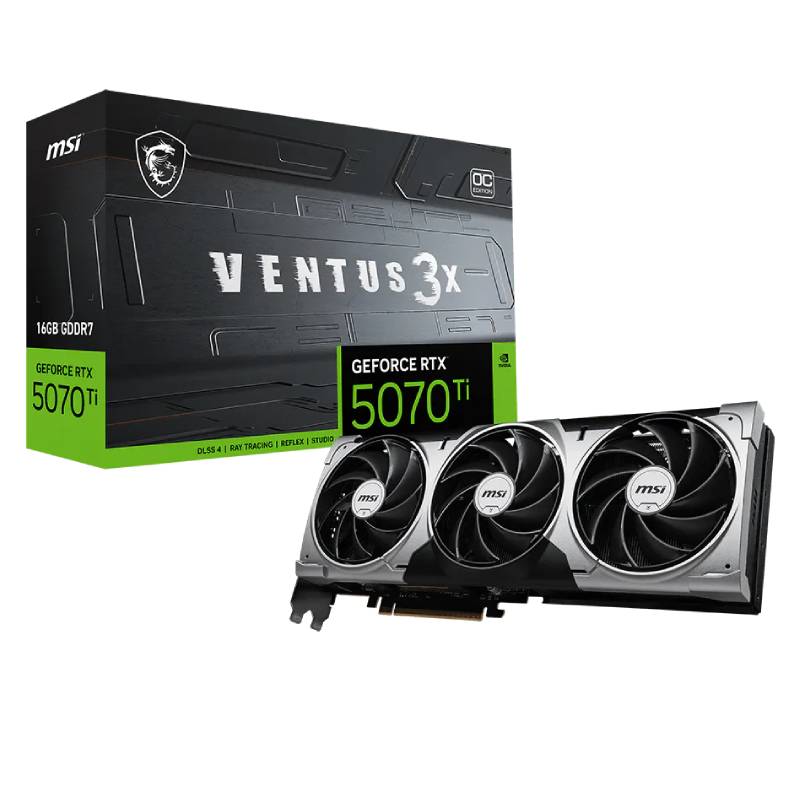 Carte Graphique MSI GeForce RTX 5070 Ti 16G VENTUS 3X OC - MSI