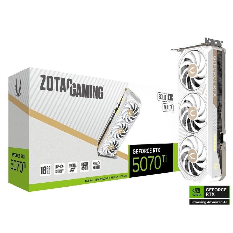 Carte Graphique ZOTAC Gaming GeForce RTX 5070 Ti SOLID CORE OC