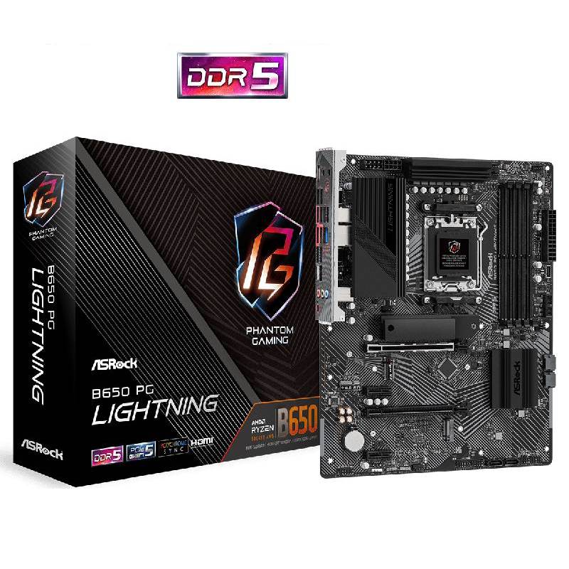 Carte Mère ASROCK B650 PG LIGHTNING (90-MXBK20-A0UAYZ) - ASRock