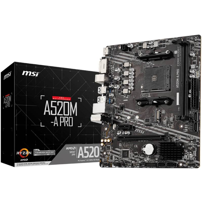 Carte Mère MSI A520M-A PRO (4719072749927) - MSI