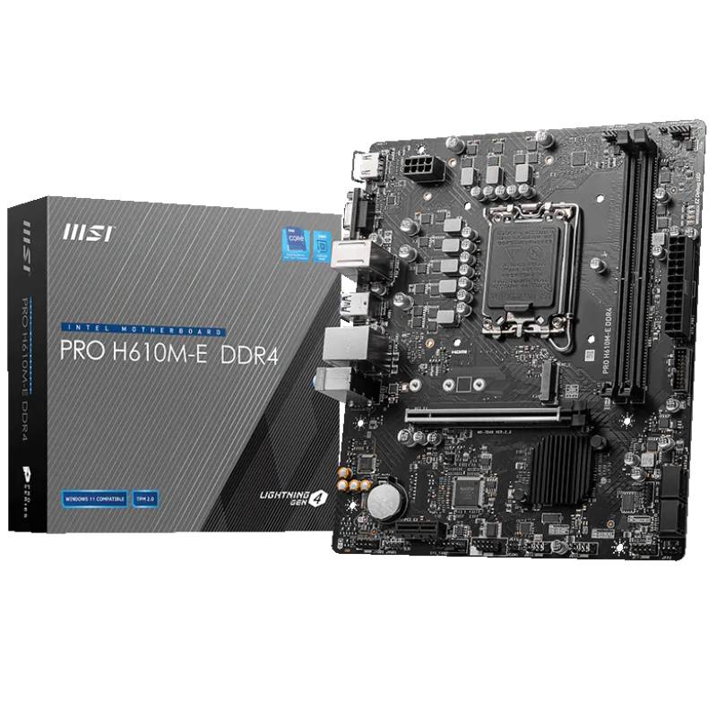 Carte Mère MSI PRO H610M-E DDR4 (4711377002660) - MSI