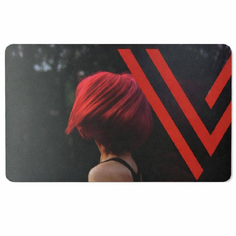 Carte Visite VCARD Designe Red hair Sans Contact - Rouge & Noir - VCARD