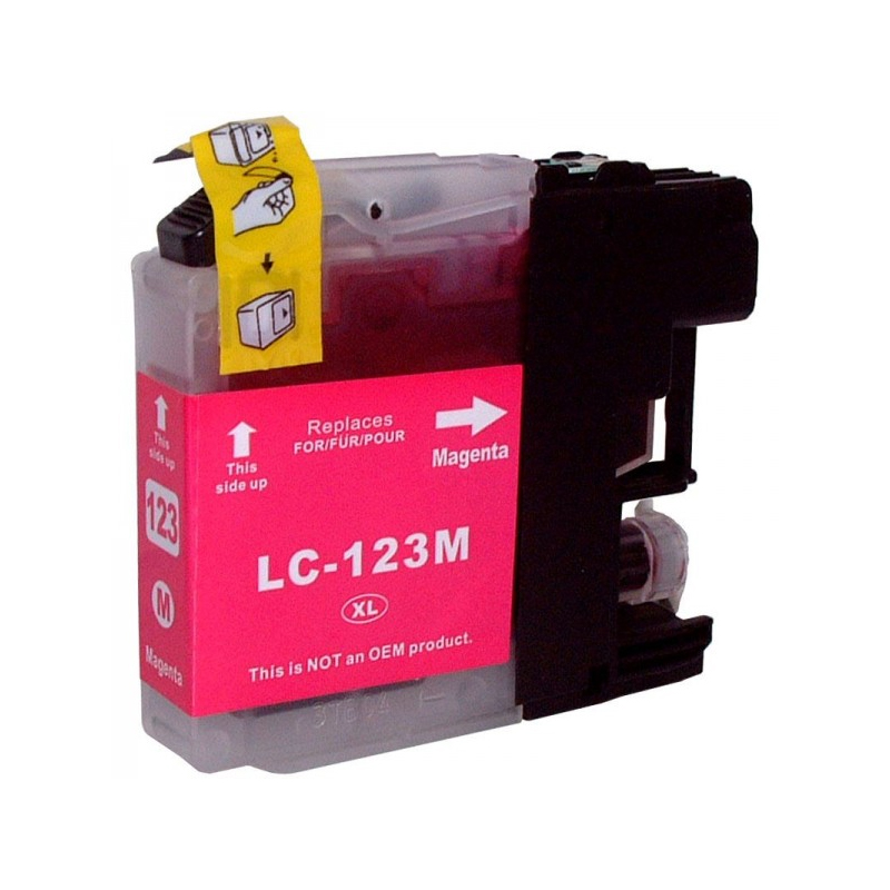 Cartouche Jet d'Encre Adaptable Brother LC123M - Magenta - Brother