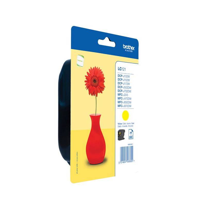 Cartouche Jet d'encre Original BROTHER LC121 - Jaune (LC-121Y) - Brother