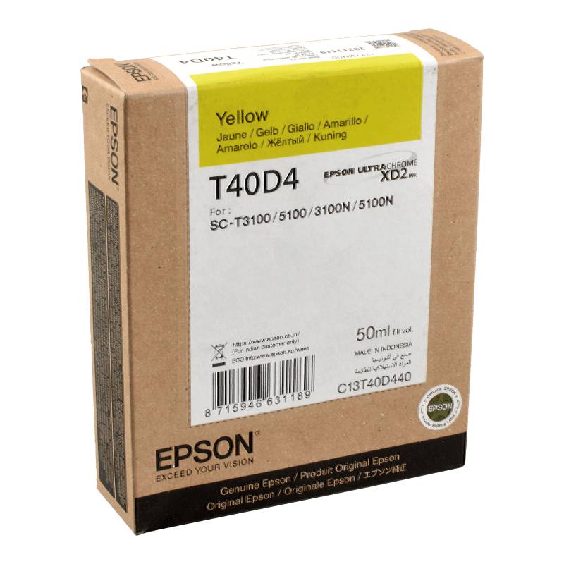 Cartouche Original EPSON UTRACHROME T40D440 XD2 Jet D'encre Jaune - Epson