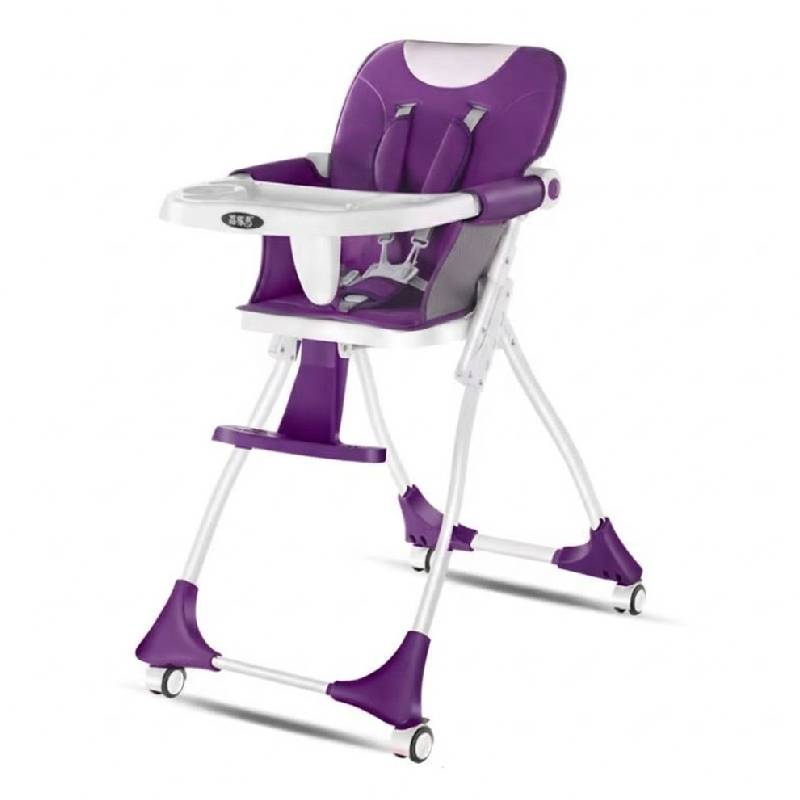 Chaise Haute Bébé Sécurisée - Violet (CH-HAUT-VIOLET)