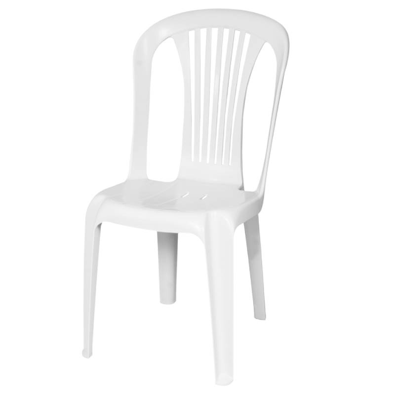 Chaise Plastique J'mel PLASTIMED Sans Accoudoir + 4 Pieds - Blanc