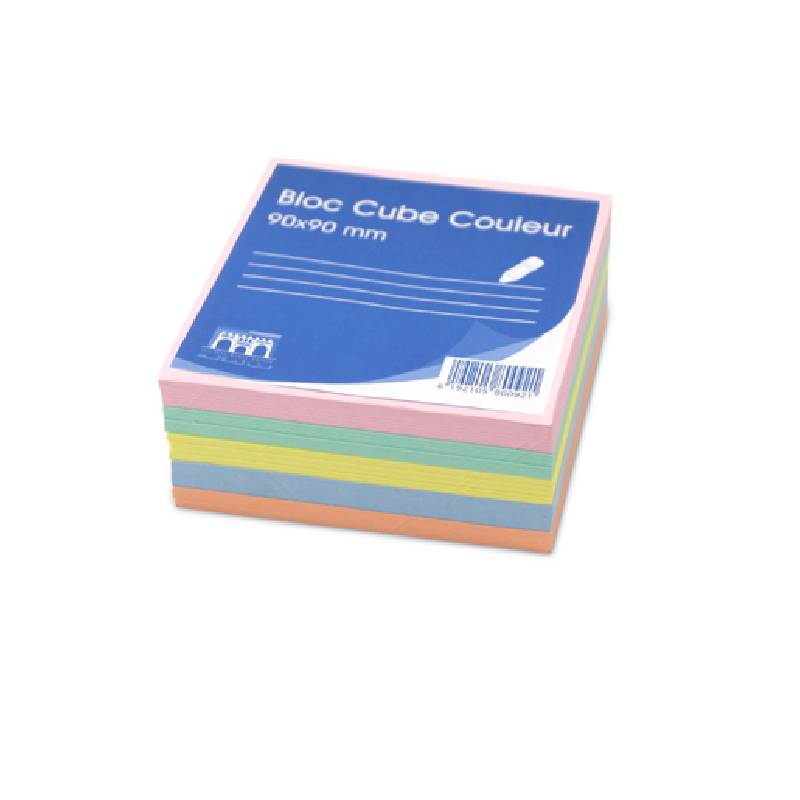 Charge Cube RIBAT 500 Feuilles 90 x 90 mm - Couleur - RIBAT-PAPIER