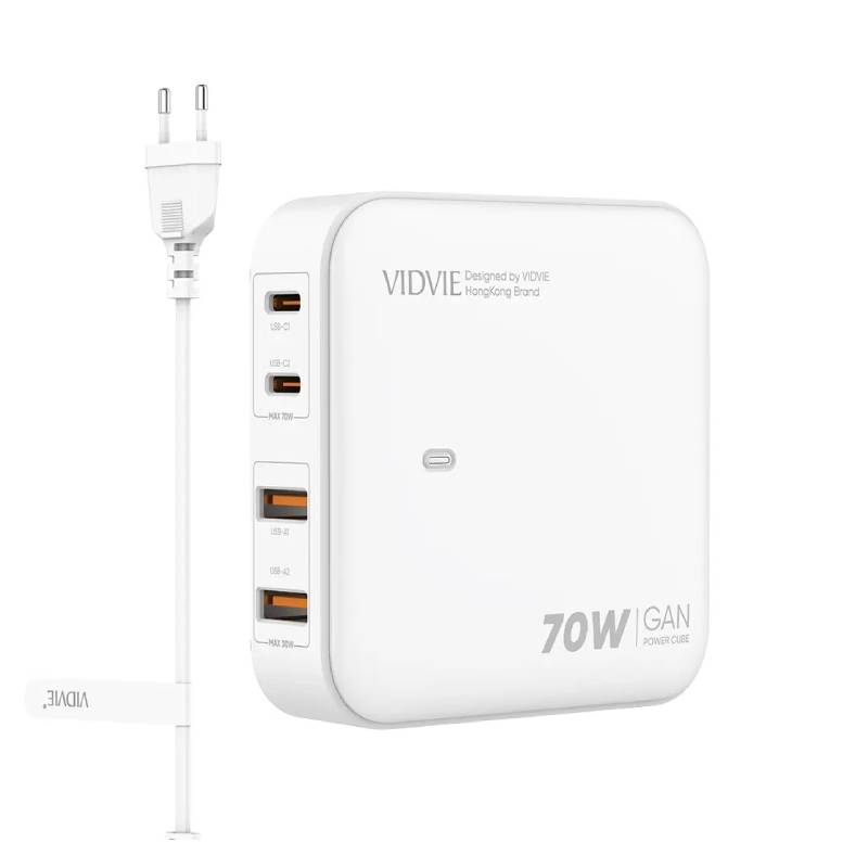 Chargeur de Bureau VIDVIE PLE259 Multiport GaN 70 W