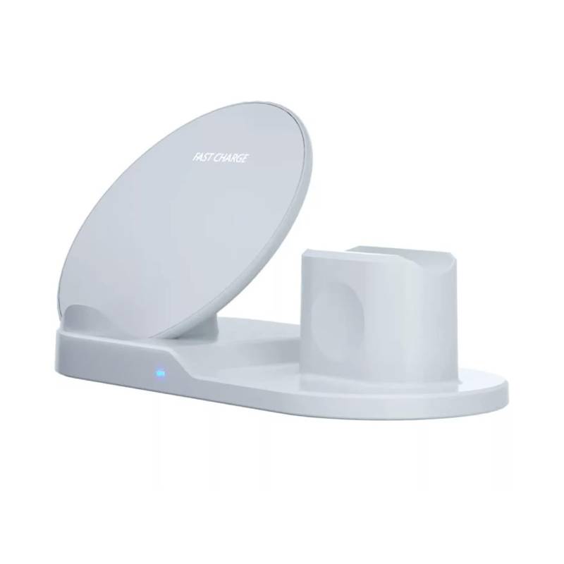 Chargeur Sans Fil 3 en 1 Multifonction - Blanc