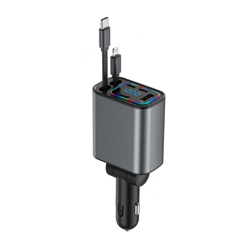 Chargeur Voiture Allume Cigare CIGARE 5IN1- Silver