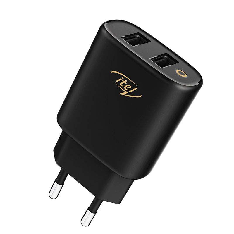 Chargeur ITEL ICW 101EC 10W 2 Ports USB 2.0 - Noir - Itel