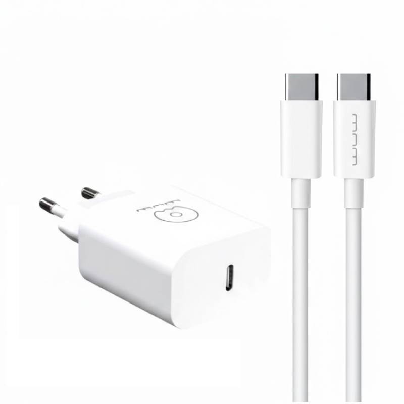 Chargeur WUW T81 USB-C 20W avec Câble Type-C - Blanc