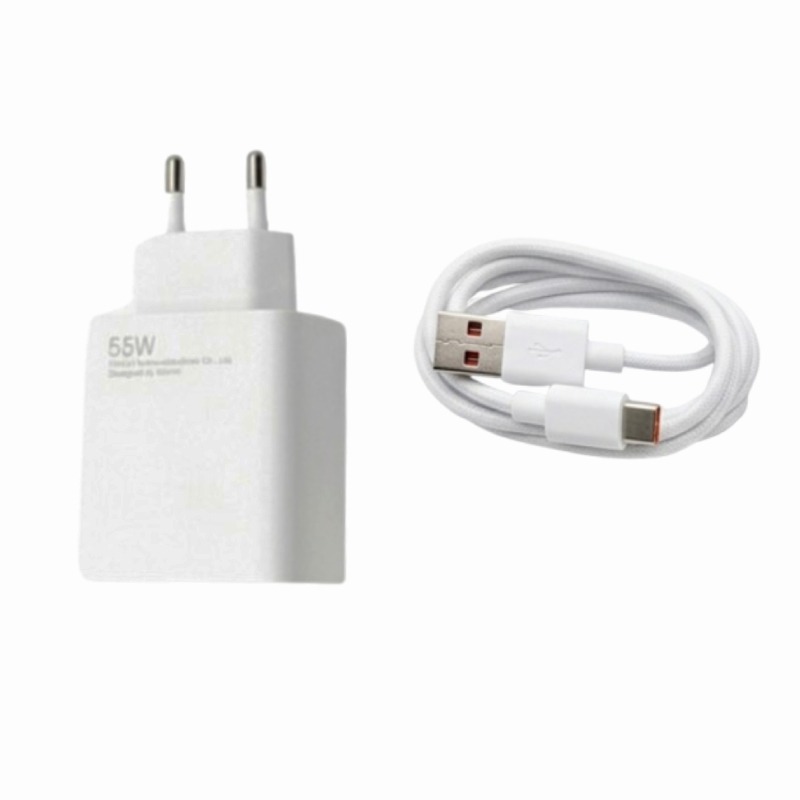 Chargeur Xiaomi 55W Charge rapide Avec Cable Type-C - Blanc - Xiaomi