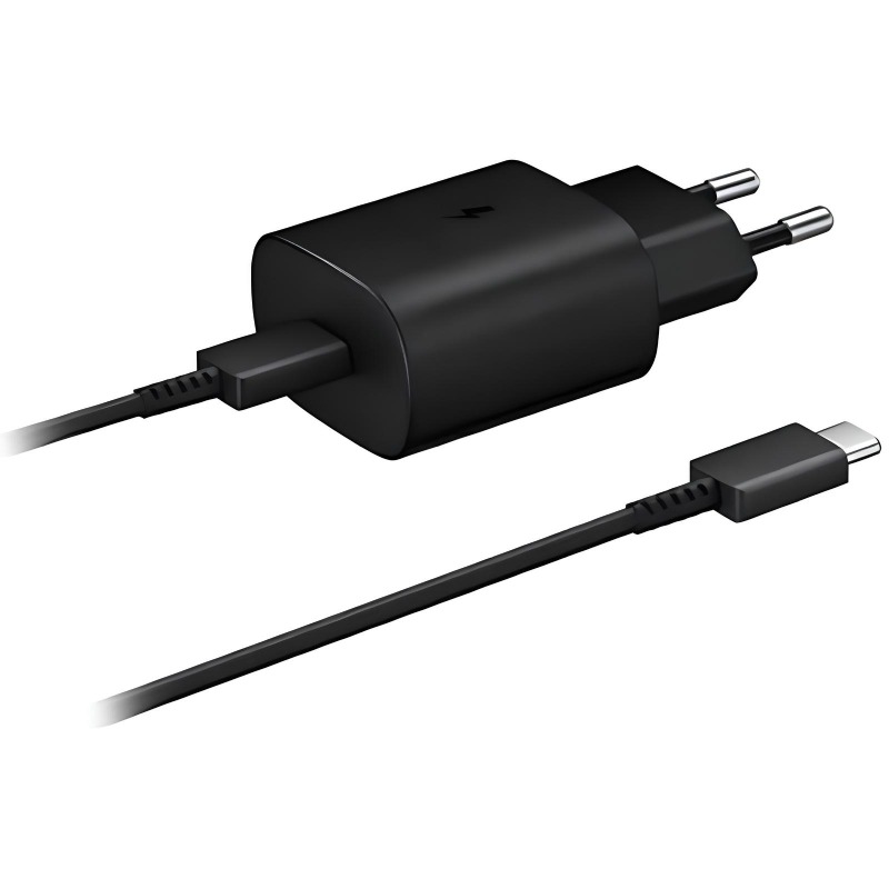 Chargeur SAMSUNG EP-TA800NBEGEN 25W Port Type C Avec Cable - Noir - Samsung