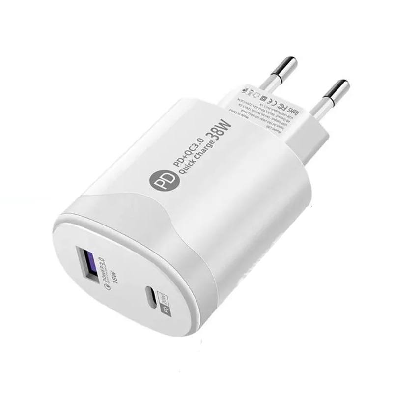 Chargeur Secteur 2 Ports USB / Type C BS180 Avec Câble Type-C