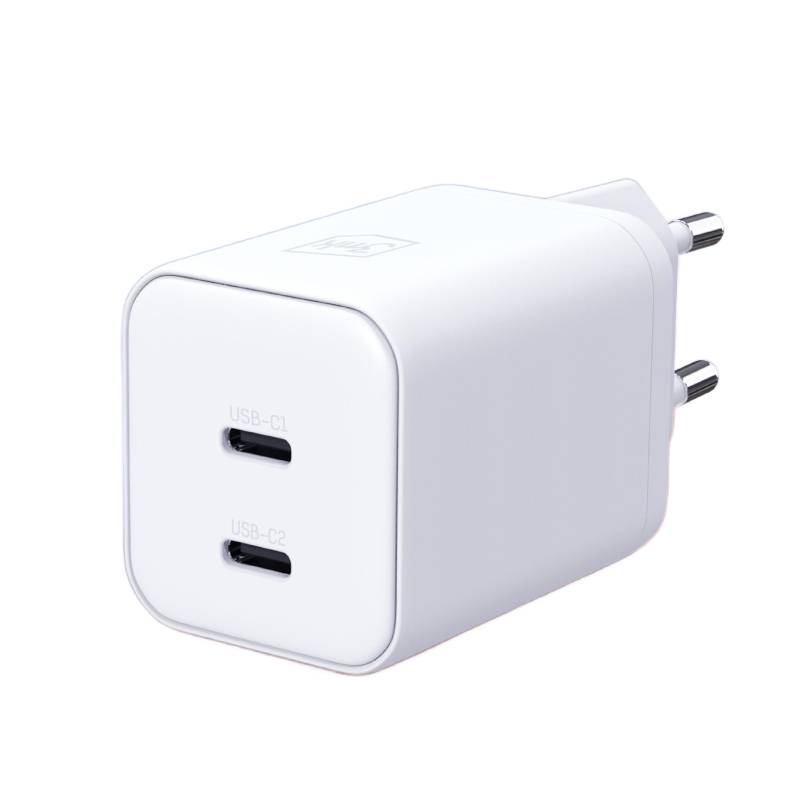Chargeur Secteur 3MK Hyper GaN 45W avec 2 Ports USB-C - Blanc - 3MK