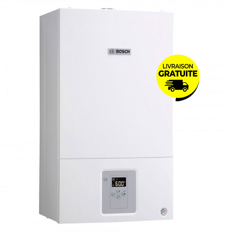 Chaudière BOSCH Mixte Avec Ventouse 28KW - Blanc (WBN6000) - Bosch