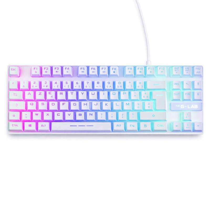 Clavier Filaire Gaming G-LAB KEYZ CAESIUM TKL - Blanc - G-LAB
