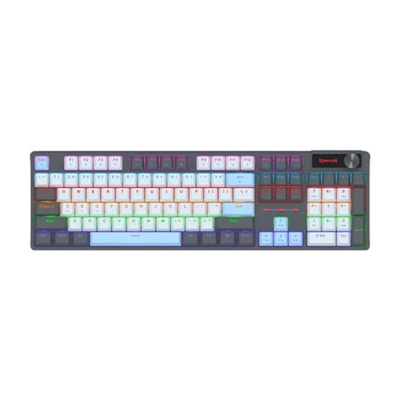 Clavier Gamer Filaire REDRAGON K718 CAESURA - Blanc et Gris