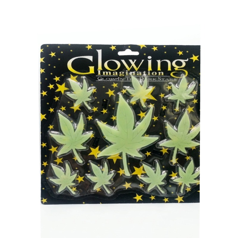 CLOWING IMAGINATION TREE-LEAF GLOWING IN THE DEARK STARS