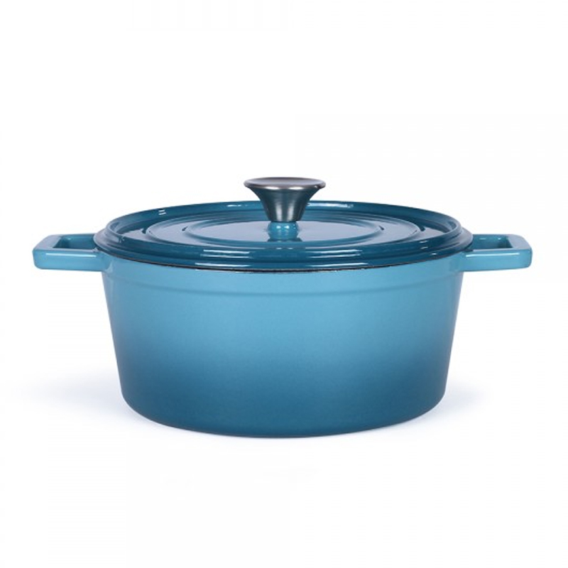 Cocotte Ronde LIVOO Avec Couvercle 24cm 4Litre - Bleu - LIVOO