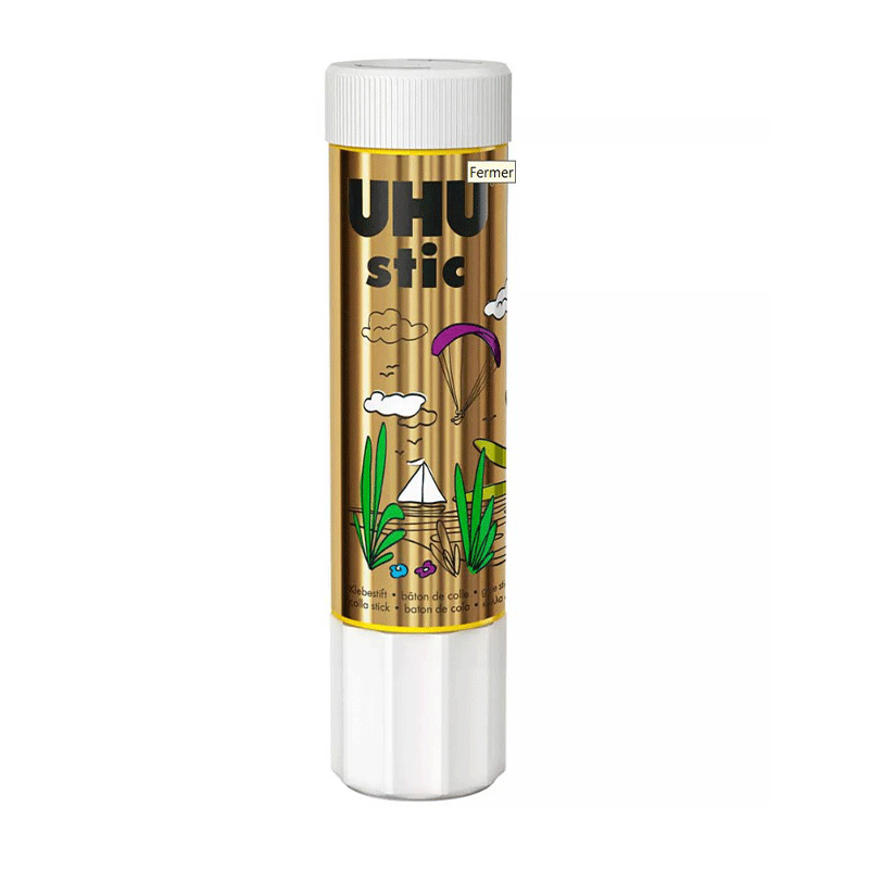 Colle de Bâton Stic UHU GOLD 7102 21 gr avec Bouchon à vis - Blanc - UHU