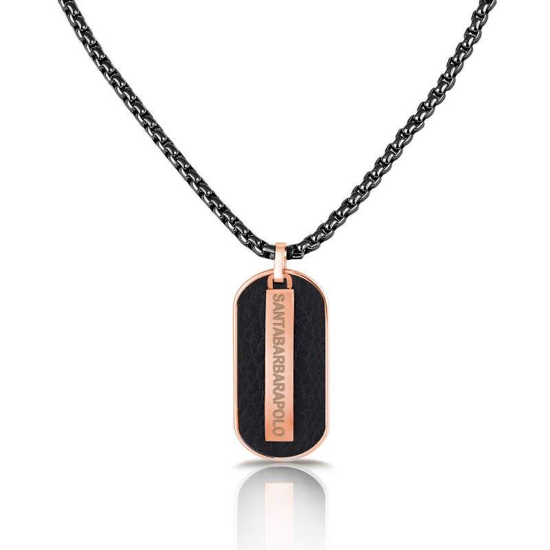Collier Femme POLO SANTA BARBARA - Noir & Rose Gold
