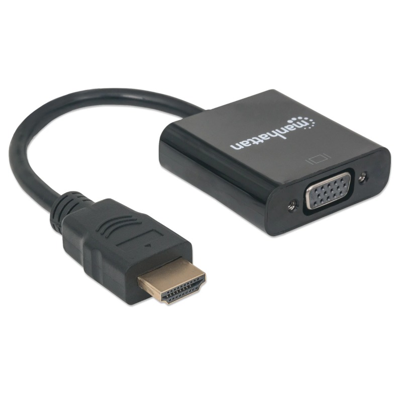 Convertisseur HDMI Vers VGA MHC 30 cm - Noir - MANHATTAN