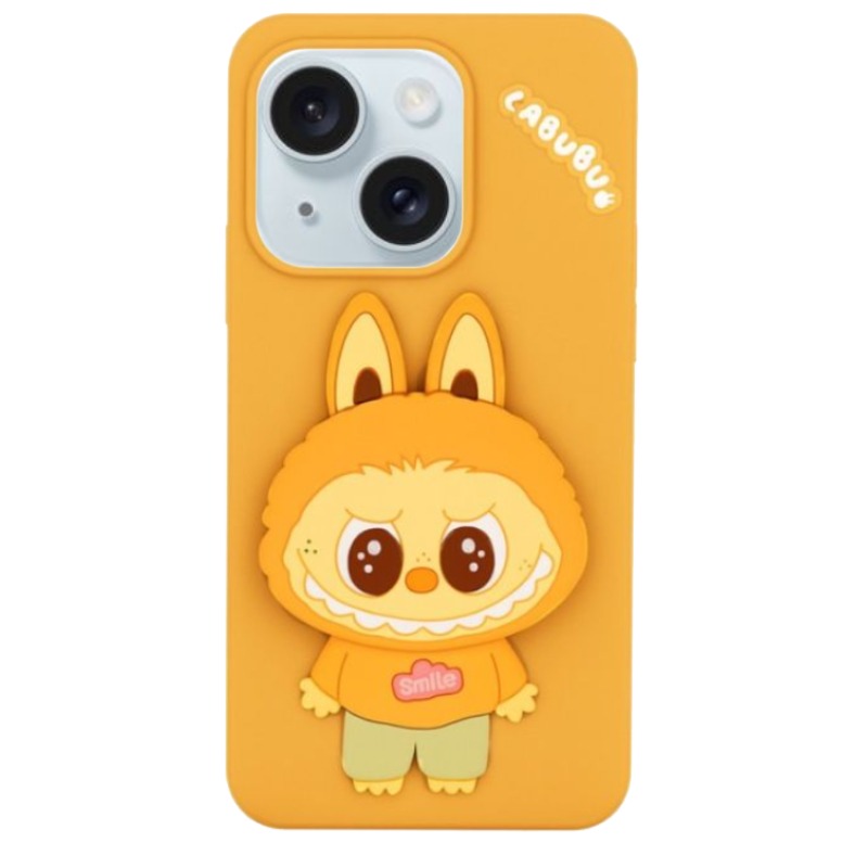 Coque Silicone Labubu Pour Iphone 13/14/15 - Silver