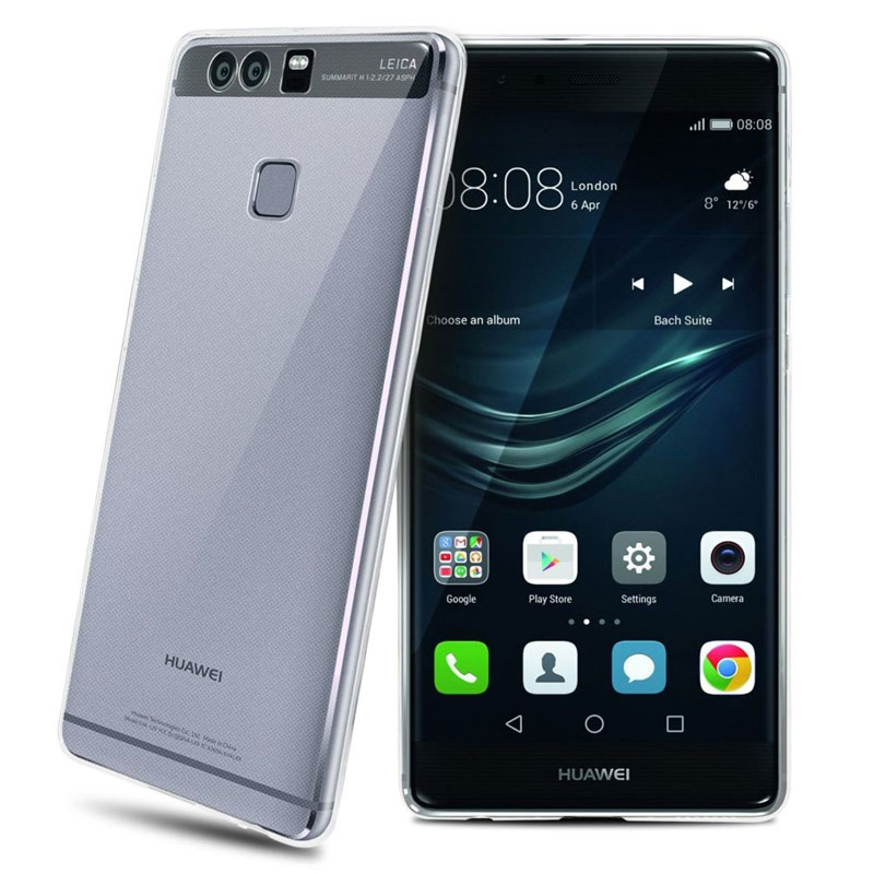 Coque Silicone Anti-Chocs Pour Smartphone Huawei P9 - Transparent - Huawei