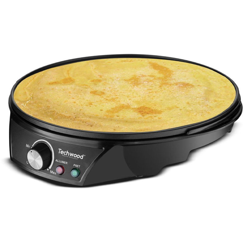 Crêpière Électrique TECHWOOD TCP-126 1200W - Noir - 7096