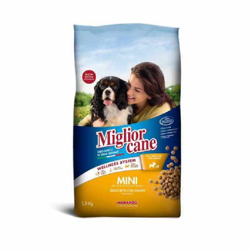 Croquettes Chien Mini MIGLIOR CANE au Bœuf 1.5 Kg - 15061