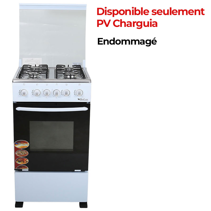 Cuisinière BIOLUX M5005B 4 Feux 50cm - Blanc - BIOLUX