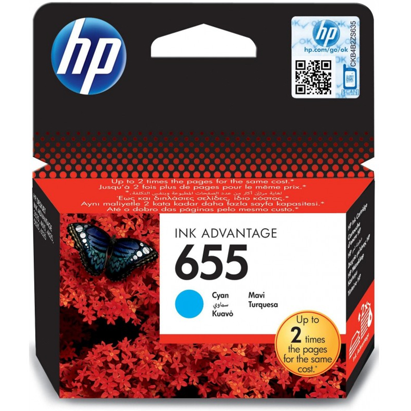 Cartouche D’encre Original Hp 655 Advantage – CYAN CZ110AE - HP