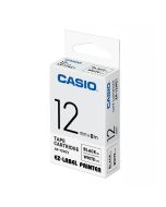 Cassette à Ruban CASIO XR-12WEI 12 mm Noir Sur Blanc