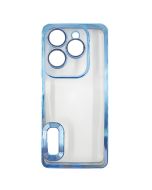 Coque Transparent Pour Smartphone INFINIX HOT 40 Avec Contour Bleu