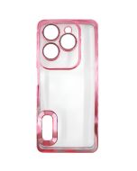 Coque Transparent Pour Smartphone INFINIX HOT 40 Avec Contour Rose