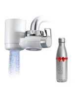 Filtre Pour Robinet LAICA Blanc + Bouteille en verre