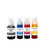 Pack de 4 bouteilles d'encre compatible Canon couleurs