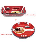 Pack OFOURNOT Moule À cake 28cm + Moule à Tarte 27cm, SET03OF               