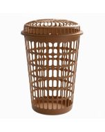 Panier à Linge Plastique Avec Couvercle marron